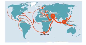 Volumele zilnice de tranzit prin punctele de sufocare a petrolului maritim mondial