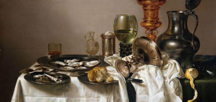 Natura moartă cu pahar aurit. Artist: Willem Claeszoon Heda