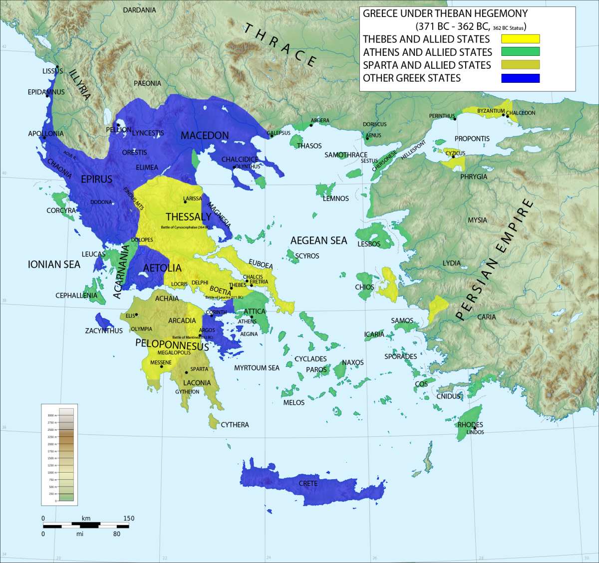 Grecia antică sub hegemonia Tebei