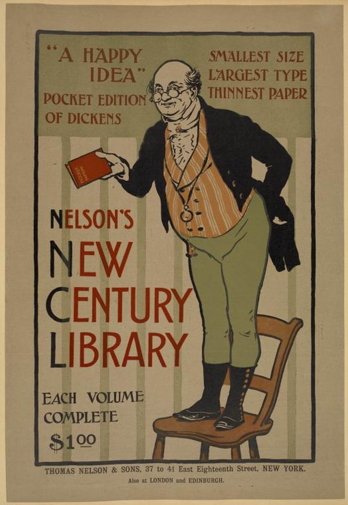 Advertisement for the New Century Book collection published by Thomas Nelson and Sons in New York