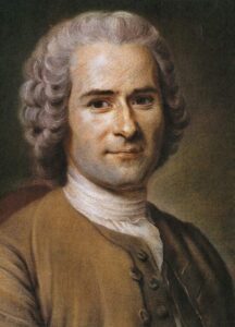Portretul lui Jean-Jacques Rousseau. Artist: Maurice Quentin de La Tour.