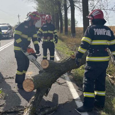 Pompieri în acțiune.