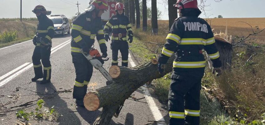 Pompieri în acțiune.