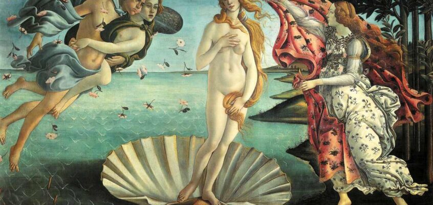 Nașterea lui Venus. Artist: Sandro Botticelli