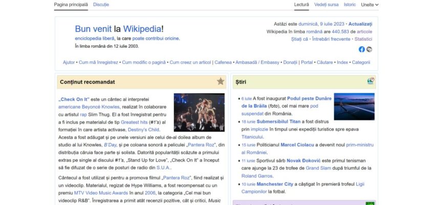 Wikipedia în limba română