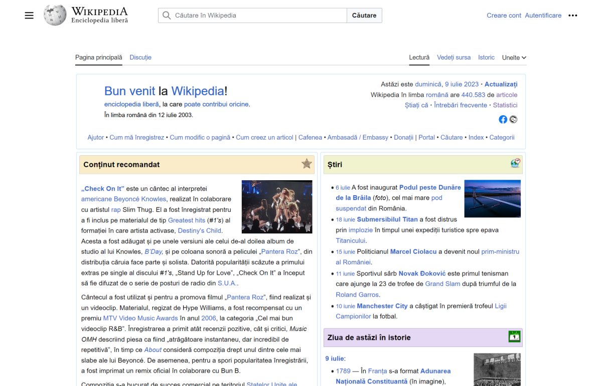 Wikipedia în limba română