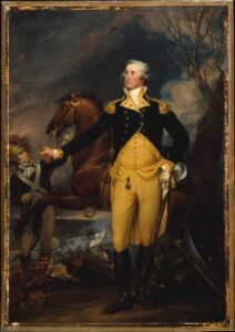 George Washington înainte de bătălia de la Trenton. Artist: John Trumbull.