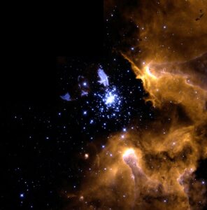 NGC 3603 și norul său părinte