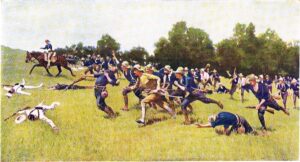Șarja celor de la Rough Riders la San Juan Hill. Artist: Frederic Remington