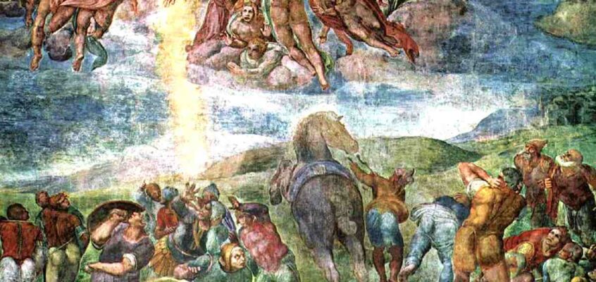 Convertirea lui Saul” (1542) de Michelangelo