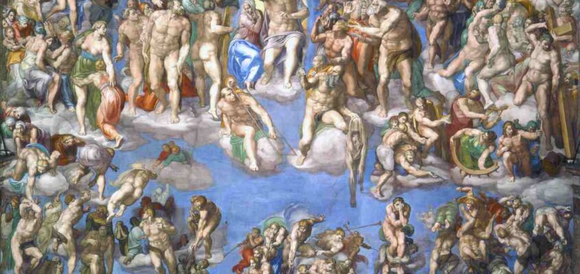 Judecata de Apoi. Artist: Michelangelo.