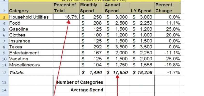 Excel - Adăugarea unei formule pentru a calcula procentul din total