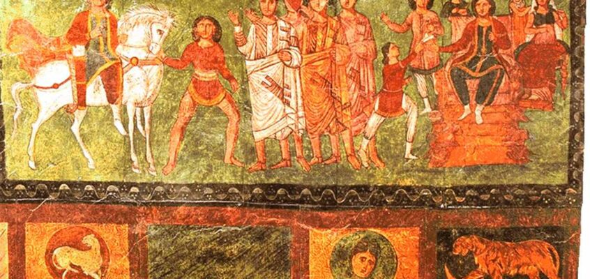 O parte a frescei de la sinagoga Dura-Europos: