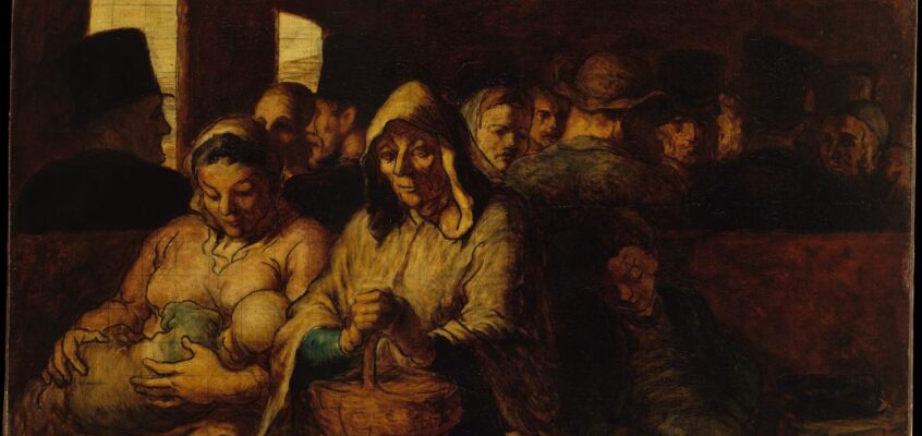 Vagonul de clasa a treia. Artist: Honoré Daumier