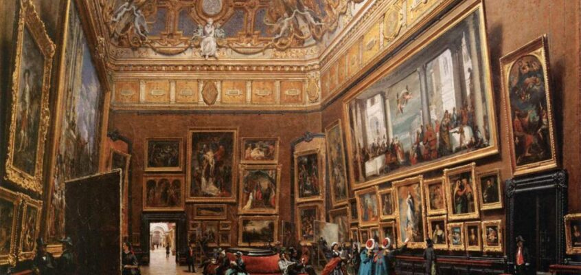 Giuseppe Castiglione - View of the Grand Salon Carré in the Louvre