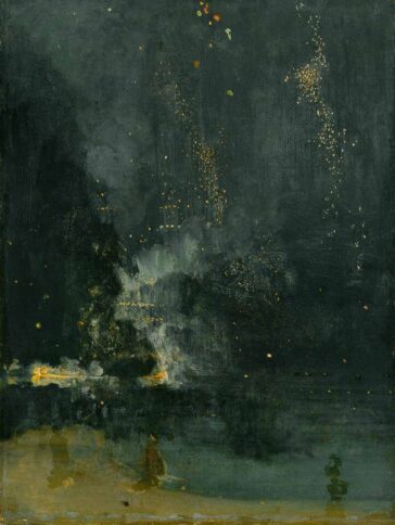 Nocturnă în negru și aur: Racheta care cade. Artist: James Abbott McNeill Whistler