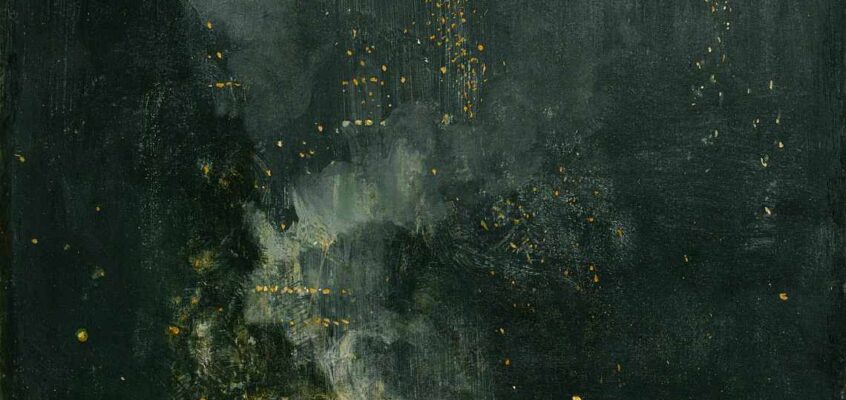 Nocturnă în negru și aur: Racheta care cade. Artist: James Abbott McNeill Whistler