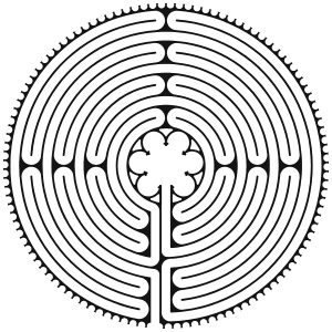 Diagrama Labirintului Catedralei Chartres