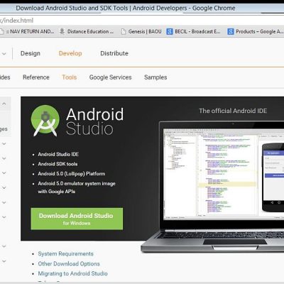 Descărcarea Android Studio