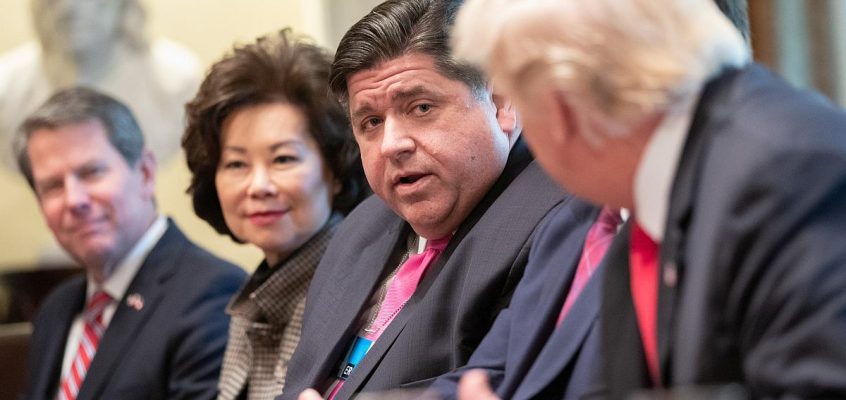 President Donald J. Trump Meets Illinois Gov. JB Pritzker in 2018