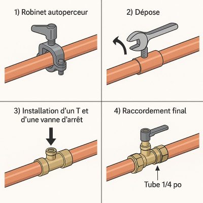 Comment remplacer une robinetterie autoperceuse