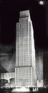 Clădirea New York Daily News. Artist: Hugh Ferriss