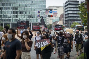 Manifestation à Fukuoka, le 21 juin 2020