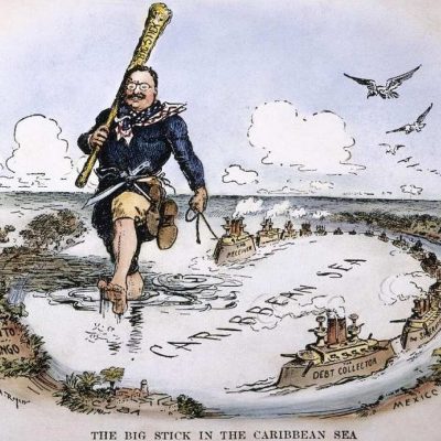 Caricatura din 1904 a lui William Allen Rogers recreează un episod din Călătoriile lui Gulliver