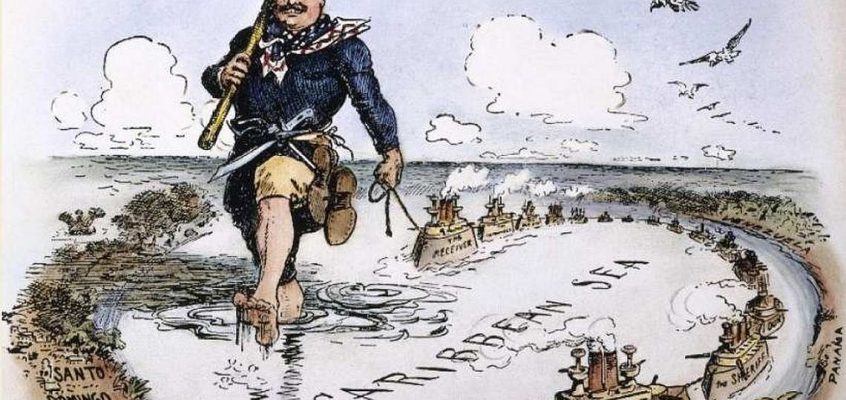Caricatura din 1904 a lui William Allen Rogers recreează un episod din Călătoriile lui Gulliver