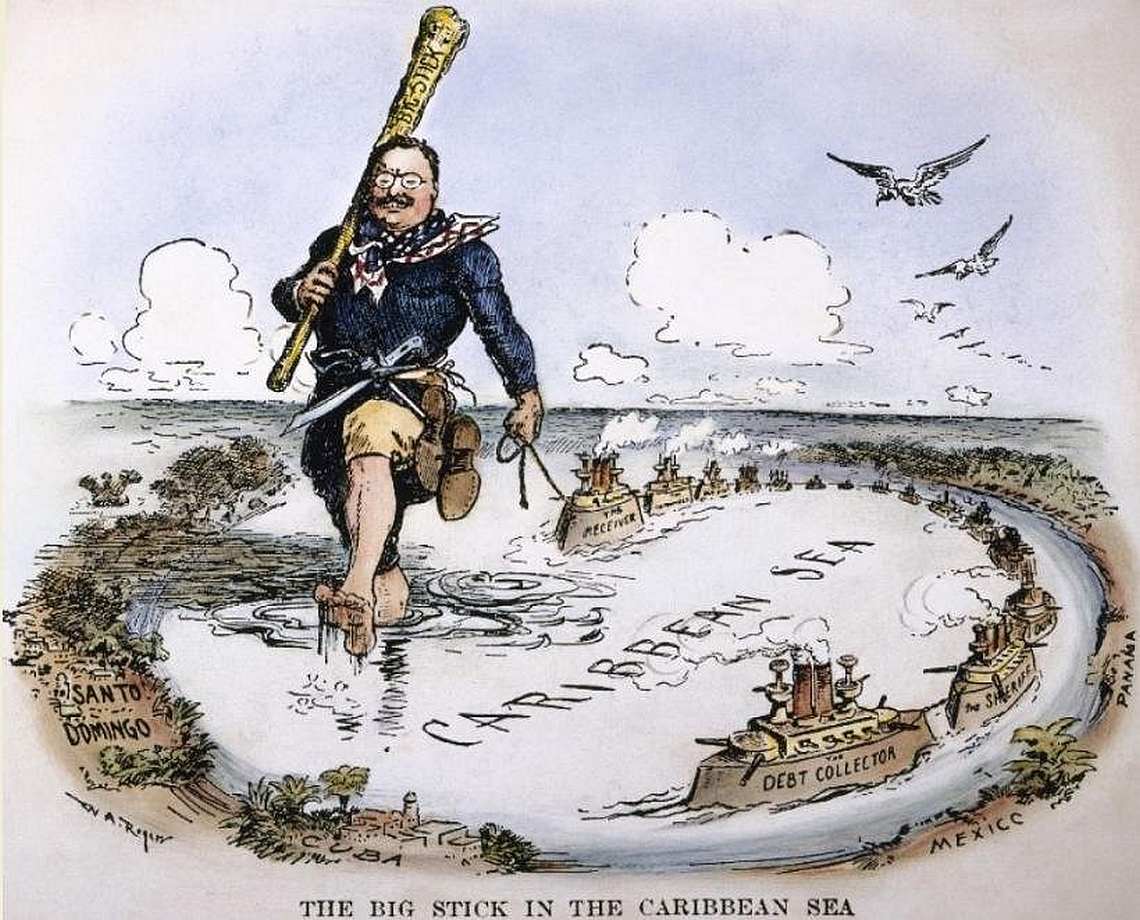 Caricatura din 1904 a lui William Allen Rogers recreează un episod din Călătoriile lui Gulliver