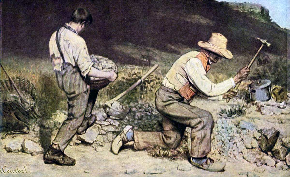 Spărgătorii de pietre. Artist: Gustave Courbet