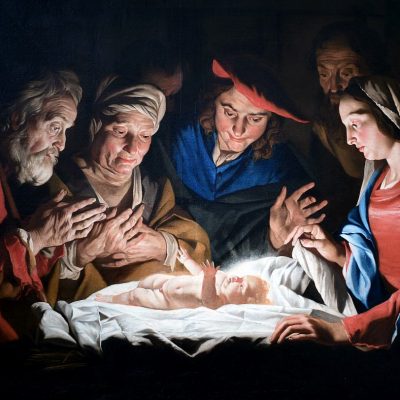 Adoration of the Shepherds by Dutch painter Matthias Stomer, 1632