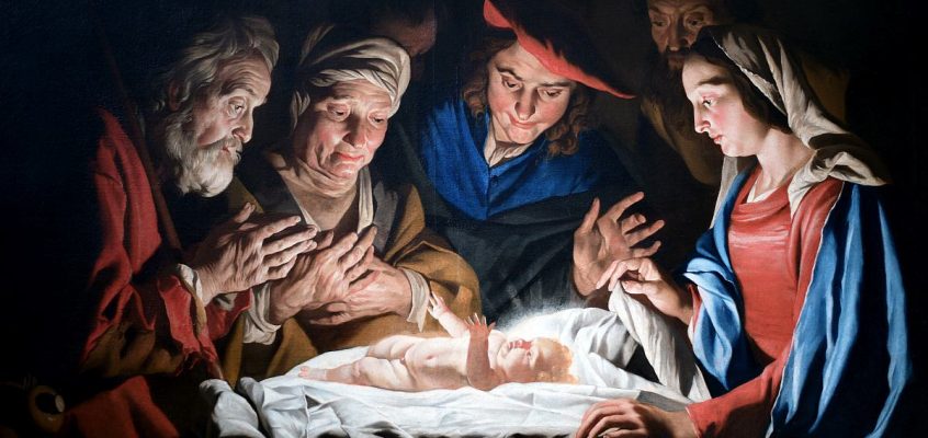 Adoration of the Shepherds by Dutch painter Matthias Stomer, 1632