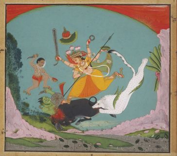 Marea Zeiță Durga ucigând demonul bivol