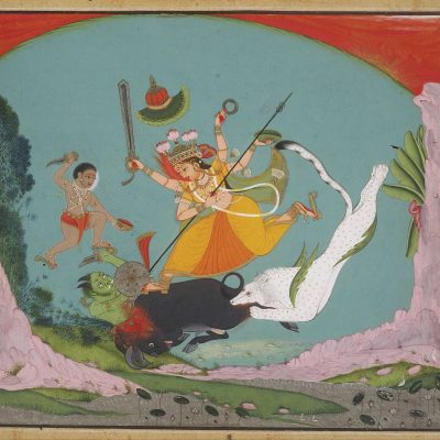 Marea Zeiță Durga ucigând demonul bivol