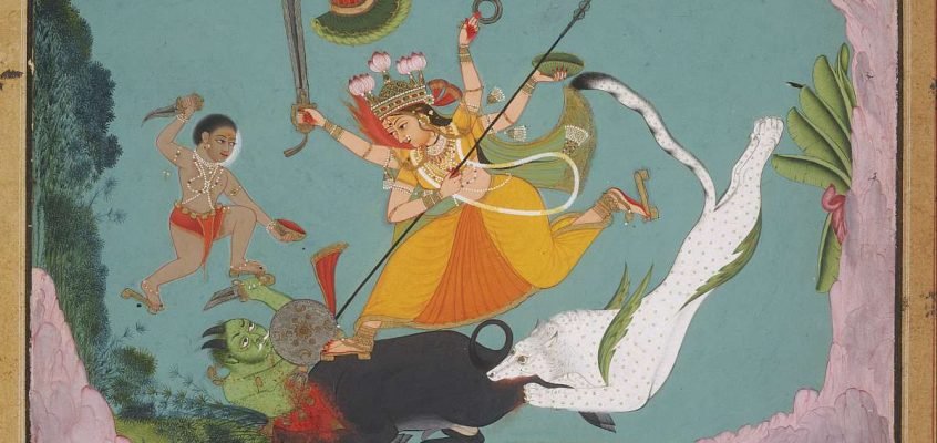 Marea Zeiță Durga ucigând demonul bivol