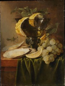 Natură statică cu pahar și stridii. Artist: Jan Davidszoon de Heem
