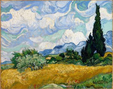 Câmp de grâu cu chiparoși. Artist: Vincent van Gogh