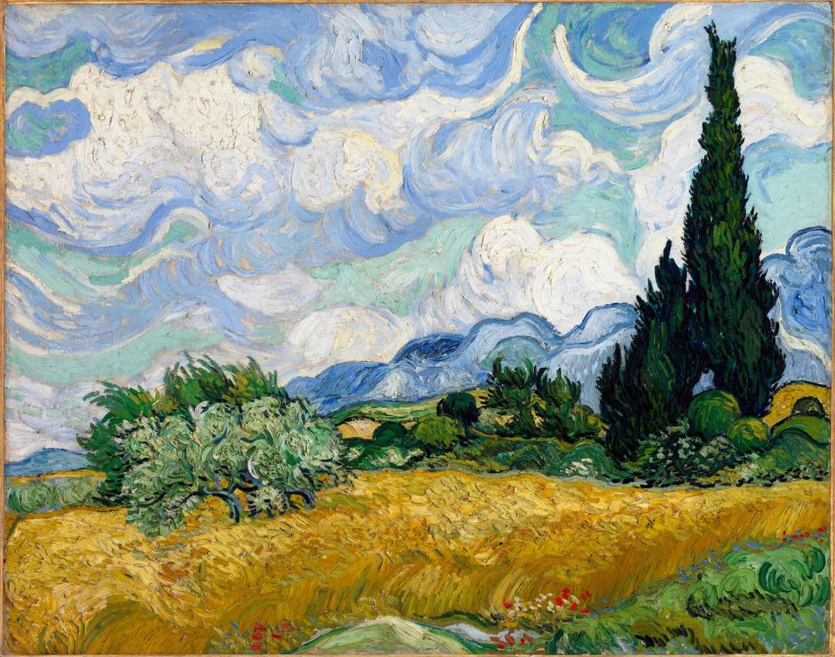 Câmp de grâu cu chiparoși. Artist: Vincent van Gogh
