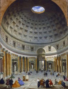 Interiorul Panteonului, Roma. Artist: Giovanni Paolo Panini