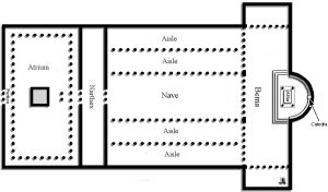Diagrama vechii Bazilici Sfântul Petru