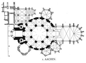 Planul etajului Capelei Aachen