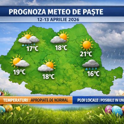 Prognoza meteo de Paște 2026
