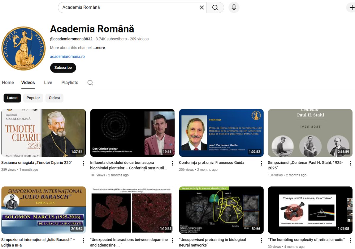 YouTube - Academia Română