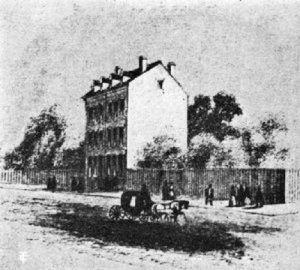 Niblo Garden, Broadway și Prince Street, 1828