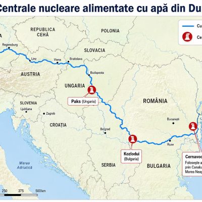 Centralele nucleare europene care folosesc apa Dunării